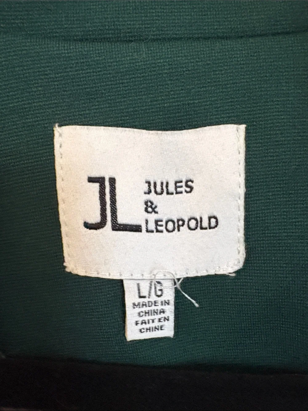 Jules & Leopold Emerald Green Blazer Jacket Floral Lined Size Large